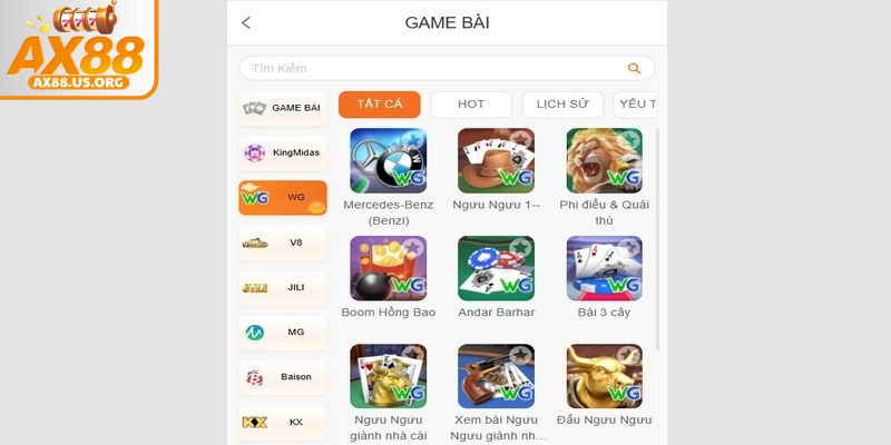 Tại đây anh em sẽ được trải nghiệm hàng chục trò chơi bài đình đám